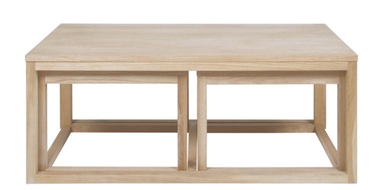 Stoliki kawowe z drewna Kornus dąb bielony