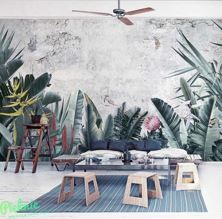 Tropikalne liście tapeta ścienna dżungla