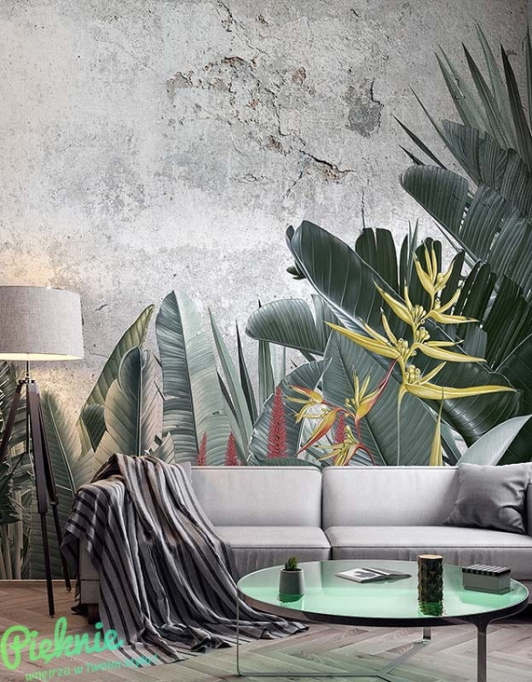 Tropikalne liście tapeta ścienna dżungla