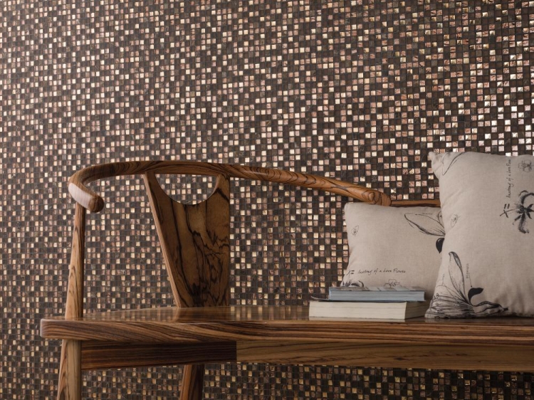 L'Antic Colonial mozaika ścienna Treasures Bronze Emperador marmur i szkło