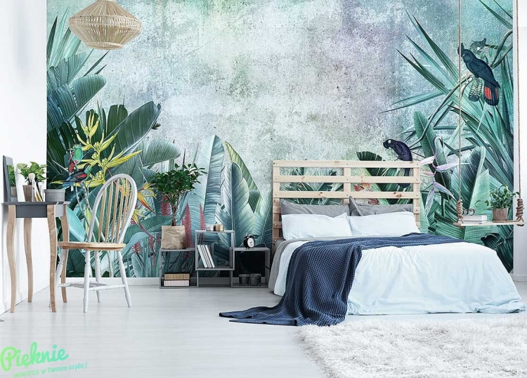 Tropikalne liście tapeta ścienna dżungla