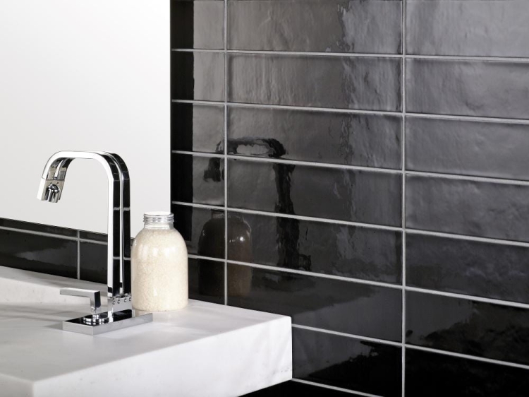 Mediterranea Black płytki ścienne cegiełki