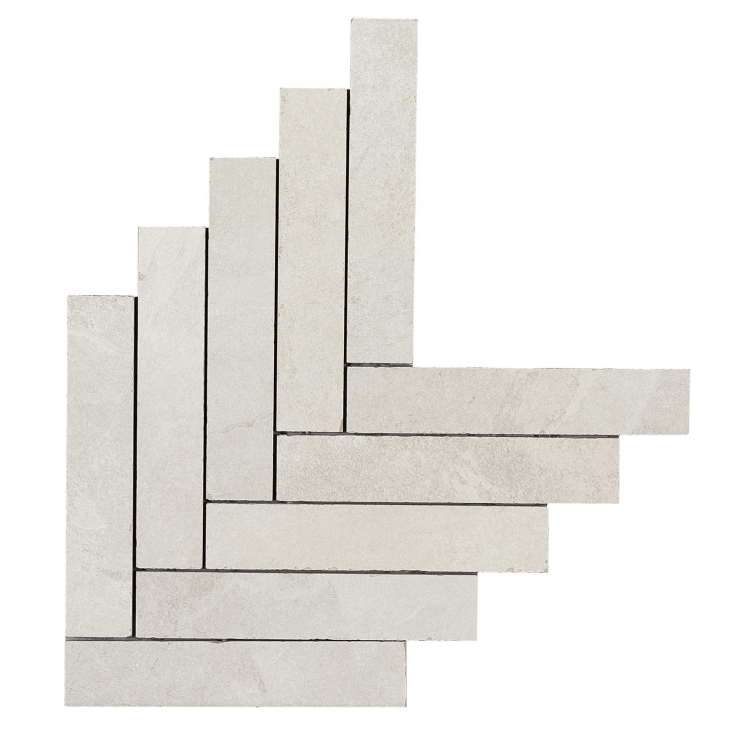 Mystone Ardesia Bianco Mosaico M0CV płytki gresowe imitujące kamień Marazzi mozaika