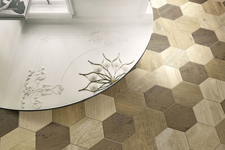 Treverkdear Mosaico Mix M0KQ płytki gresowe drewnopodobne 35,5x35,9 Marazzi mozaika heksagony