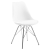 Eris nowoczesne białe krzesło do jadalni z metalową podstawą