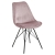 Eris nowoczesne różowe krzesło do jadalni z metalową podstawą