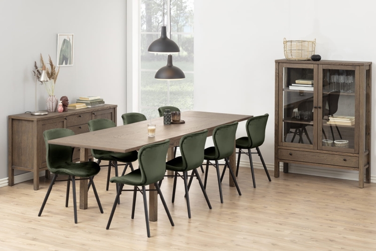 Batilda nowoczesne krzesła do jadalni z drewnianymi nogami Actona