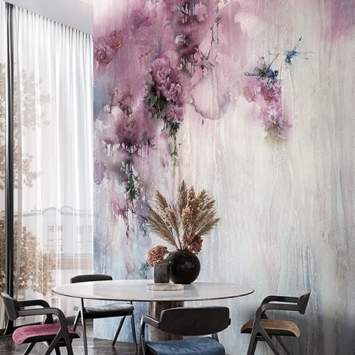 Romantyczna tapeta w kwiatowe wzory Wonderwall Studio Fleur Scharme Bali