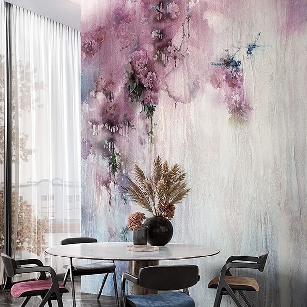 Romantyczna tapeta w kwiatowe wzory Wonderwall Studio Fleur Scharme Bali