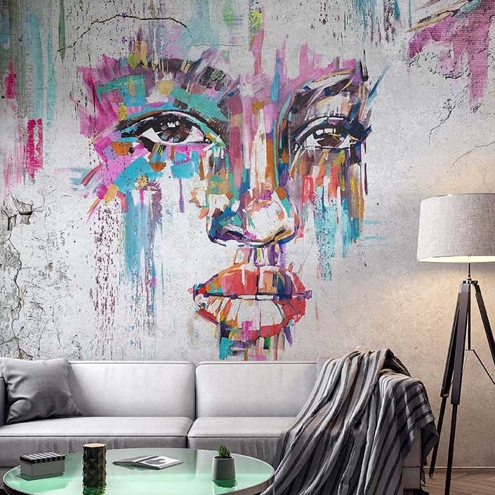 Gera tapeta ścienna na fizelinie z wizerunkiem kobiecej twarzy Wonderwall Studio Human Story