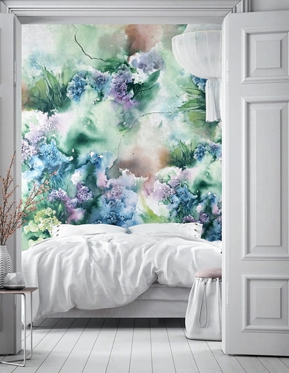 Limonium tapeta ścienna na fizelinie z pastelowymi kwiatami Fleur Scharme