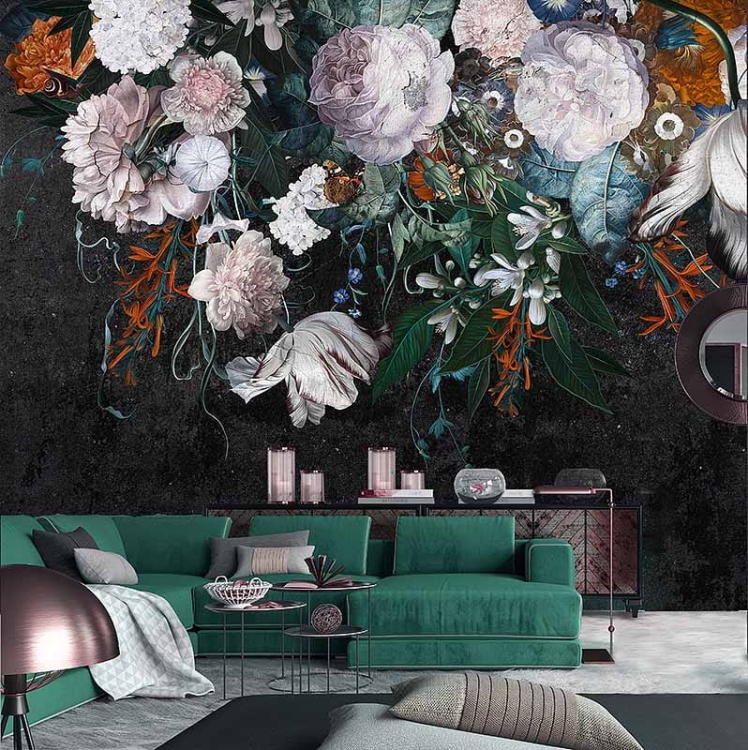 Różana tapeta ścienna na fizelinie Fleur Scharme Fiori kwieciste bukiety