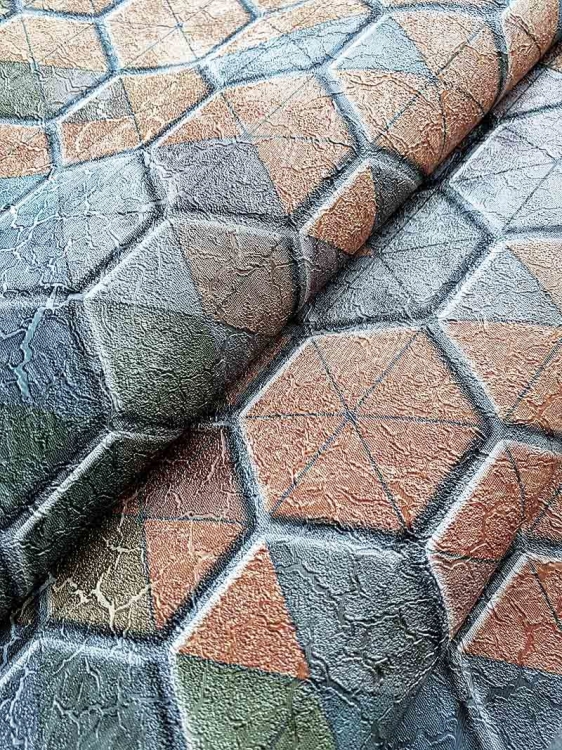 Nowoczesna geometryczna tapeta ścienna na fizelinie Simple Solutions Hexus