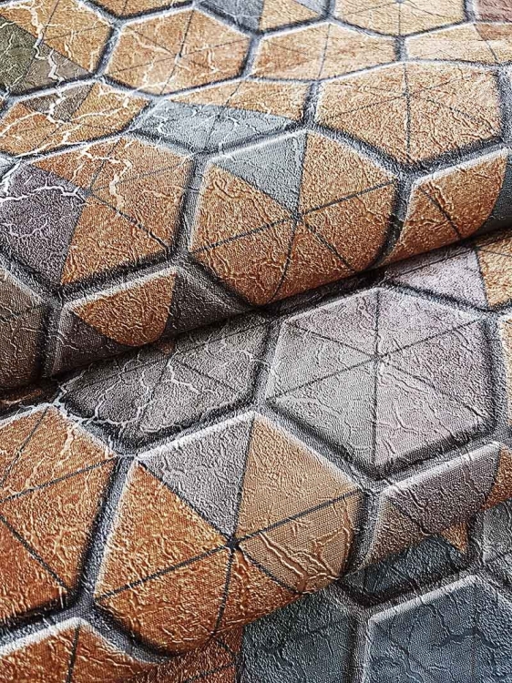 Nowoczesna geometryczna tapeta ścienna na fizelinie Simple Solutions Hexus