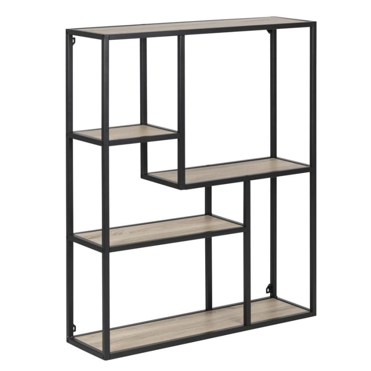 Scandi Loft Sonoma Oak regał asymetryczny wiszący kolor dąb sonoma