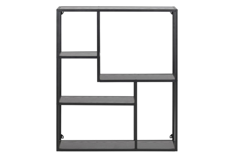 Scandi Loft Black nowoczesny regał asymetryczny wiszący