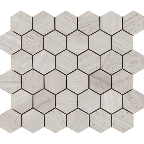 Essential Hexagon Silver Wood mozaika kamienna L'Antic Colonial