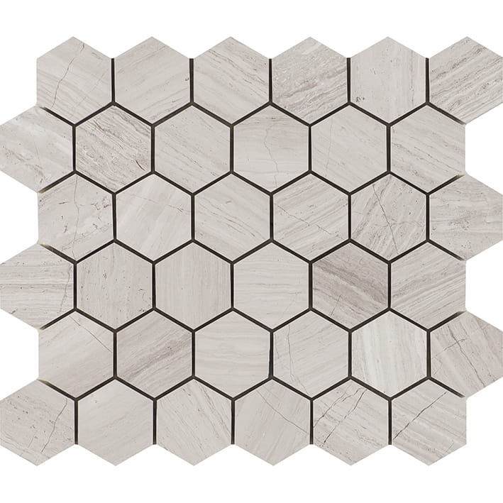 Essential Hexagon Silver Wood mozaika kamienna L'Antic Colonial