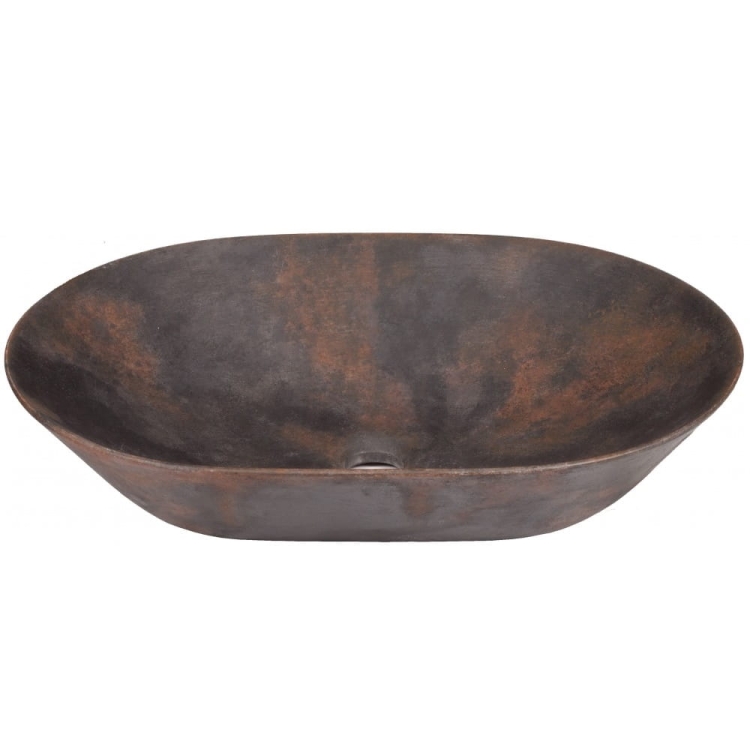 Nablatowa umywalka w loftowym stylu Dune Lavabo Diurne Oxide 59x42 industrialna