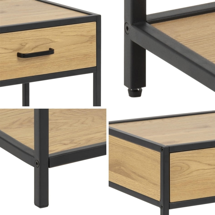 Scandi Loft Wild Oak szafka nocna z szufladą 42x35 dziki dąb