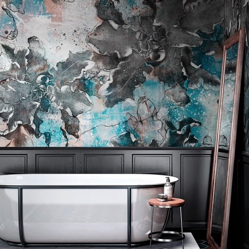 Dzikie orchidee storczyki Fleur Scharme nowoczesna tapeta na fizelinie z motywem kwiatów