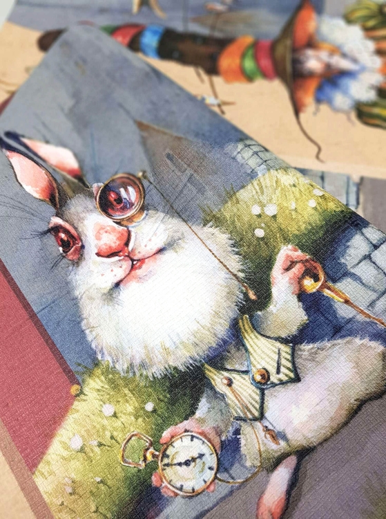 Alice in Wonderland kolorowa tapeta na fizelinie z bajkowym motywem Alicja w Krainie Czarów