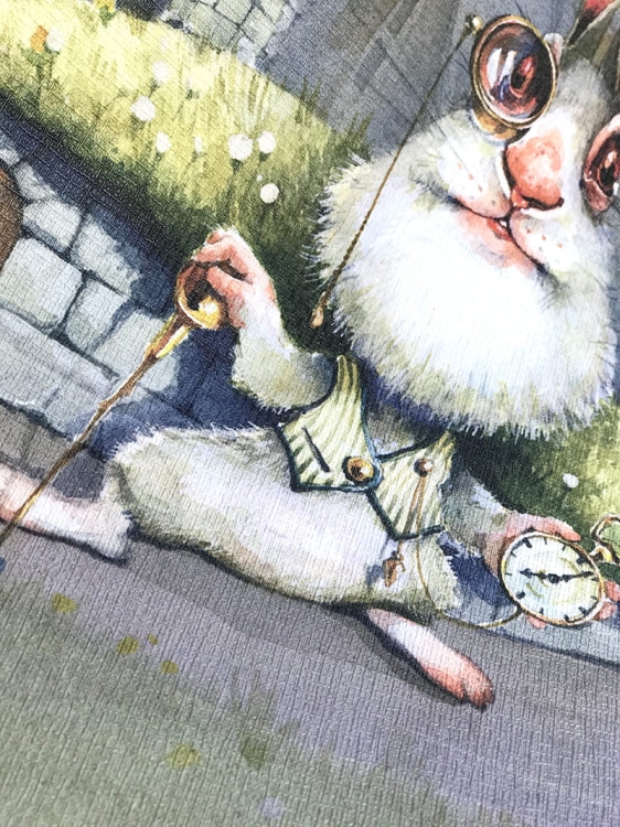 Alice in Wonderland kolorowa tapeta na fizelinie z bajkowym motywem Alicja w Krainie Czarów