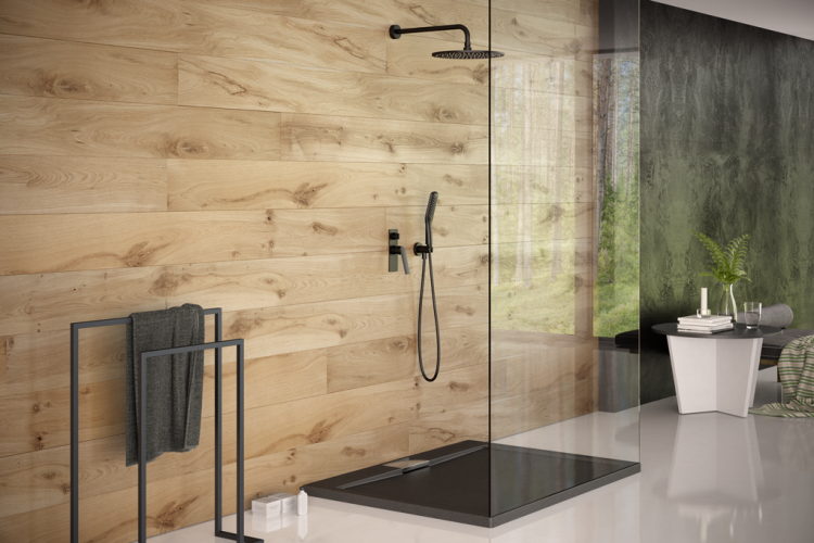 Vedo Desso Nero kompletny system wannowo-natryskowy podtynkowy z deszczownicą 250mm, czarny mat VBD4231CZ/25