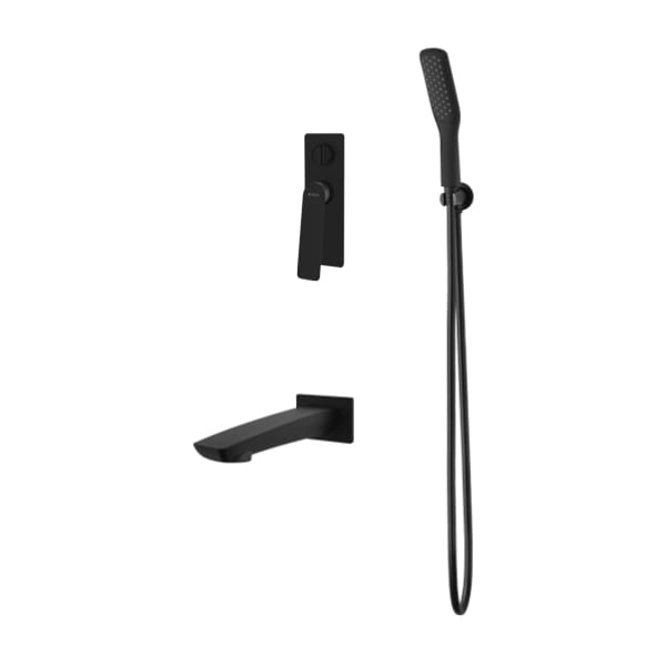 Vedo Desso Nero zestaw wannowy podtynkowy, czarny mat VBD4243CZ