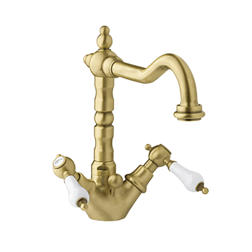 Vedo Etros Brąz bateria umywalkowa wysoka w stylu retro z korkiem 2152BR