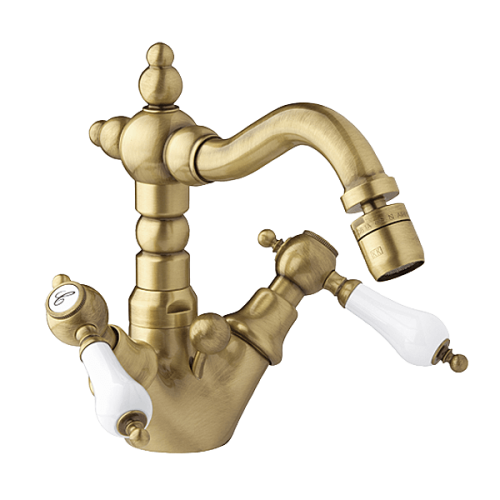 Vedo Etros Brąz bateria bidetowa wysoka w stylu retro z korkiem 2162BR