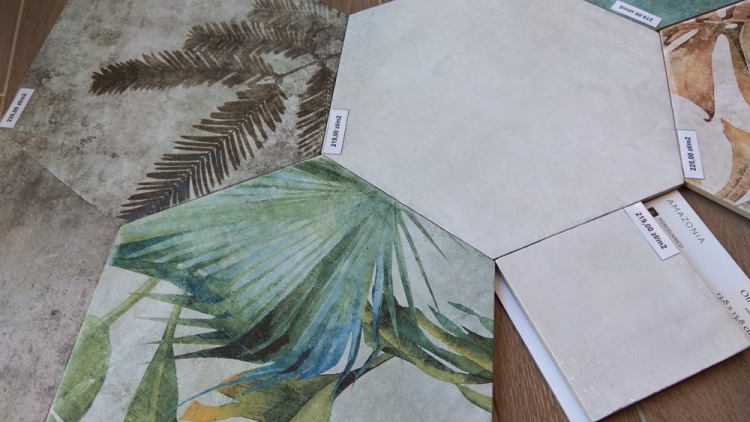 ZYX Amazonia Off White 32x36,8 płytki plastry miodu