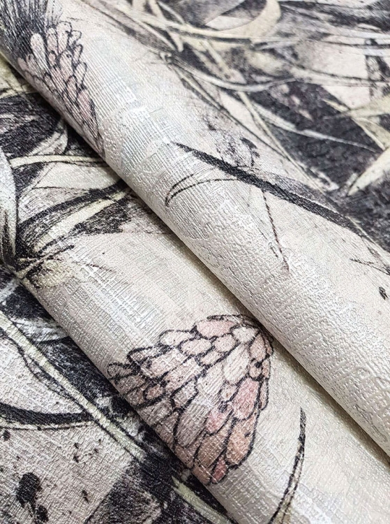 Agava oryginalna tapeta ścienna na fizelinie ze szkicem kwiatów agawy