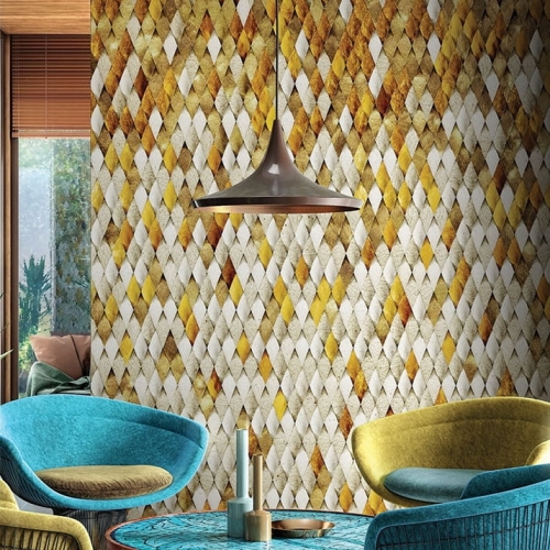 Guell wysokiej jakości tapeta ścienna na fizelinie z geometrycznym wzorem plecionki