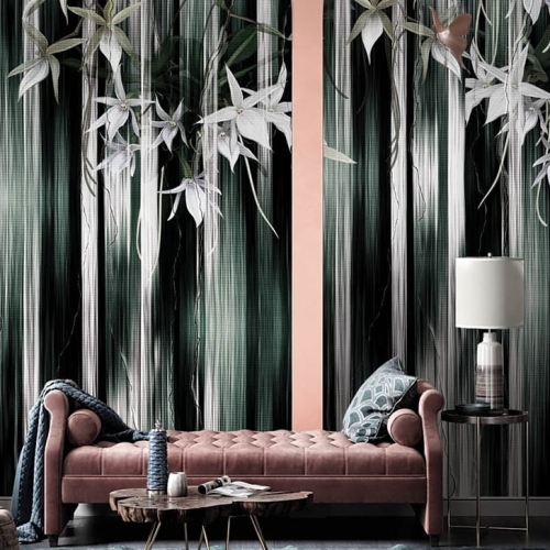 Wild Orchid kwiaty orchidei tapeta ścienna na fizelinie z motywem roślinnym Native