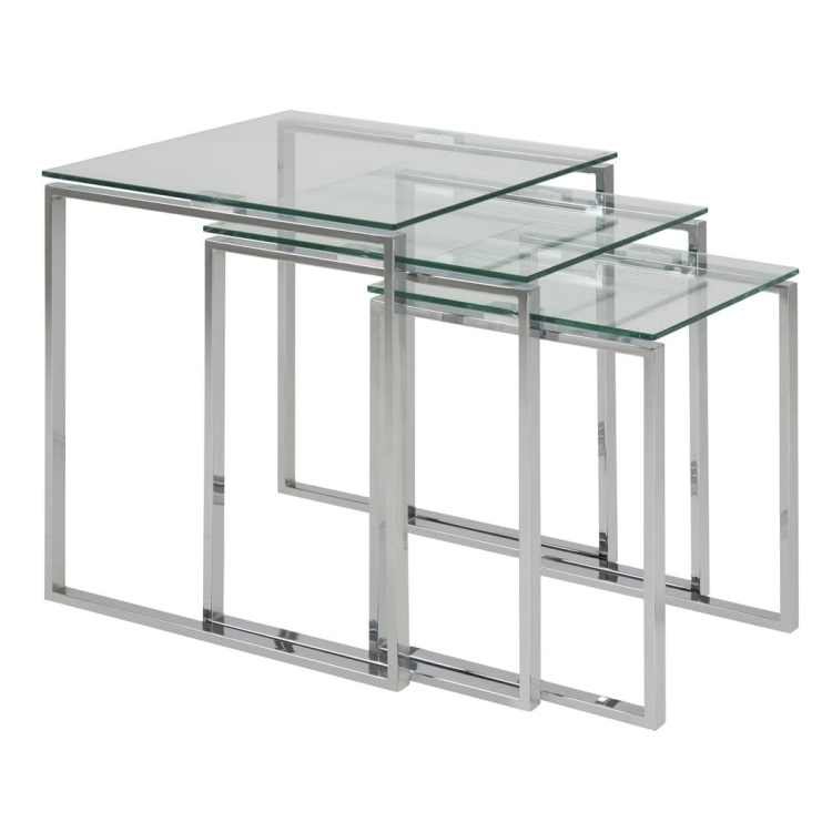 Kross Nest komplet nowoczesnych stolików kawowych 50x50 zestaw 3 sztuki