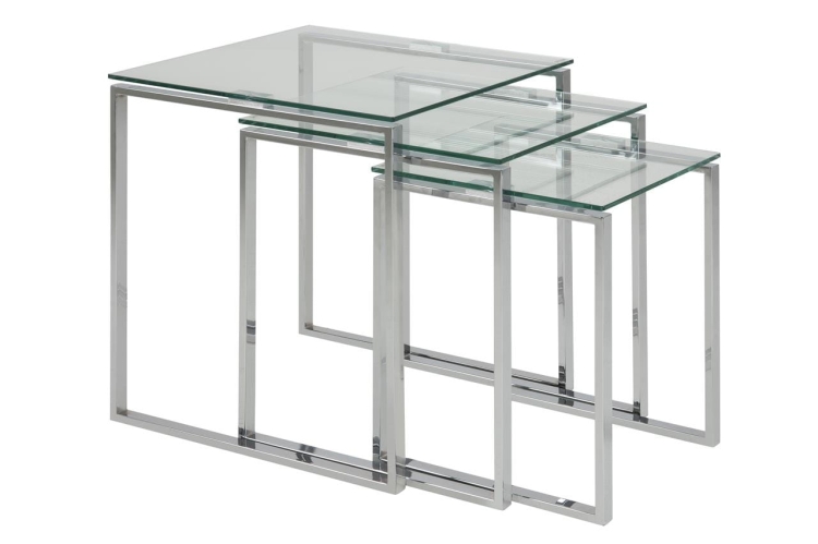 Kross Nest komplet nowoczesnych stolików kawowych 50x50 zestaw 3 sztuki
