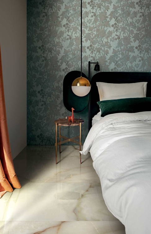 Les Bijoux de Rex Onyx Blanche płytki gresowe imitujące marmur