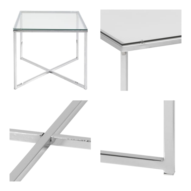 Stolik kawowy Kross nowoczesny design ze szklanym blatem