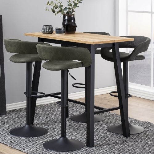 Stół barowy z drewnianym dwuczęściowym blatem Charry Wild Oak Bar Table dębowy olejowany