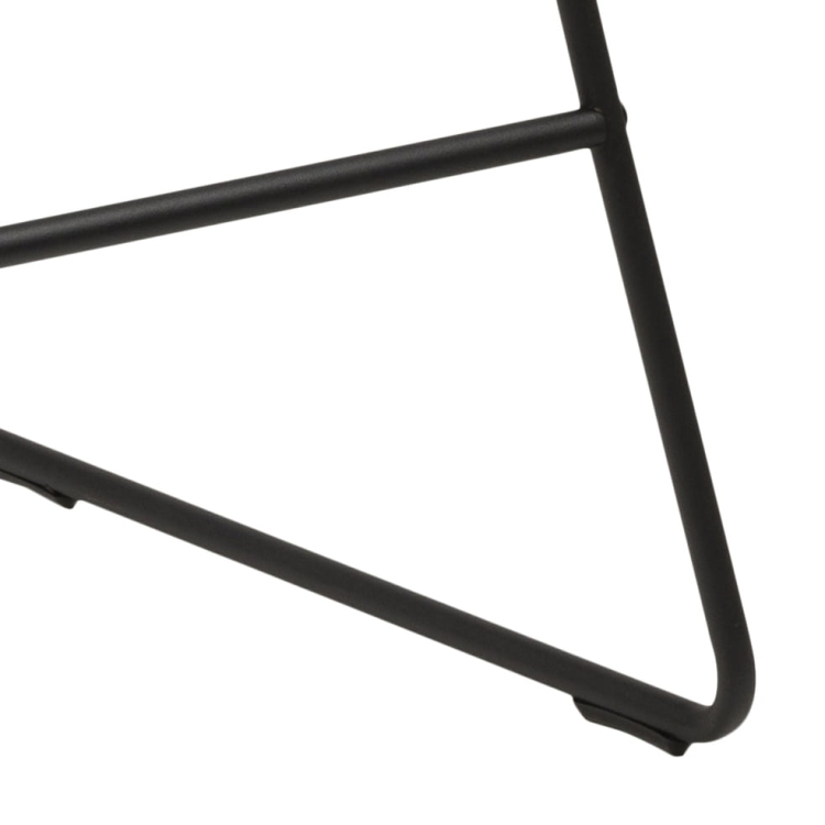 Stołki barowe na metalowych płozach Tiny Black hokery zestaw 2 sztuki