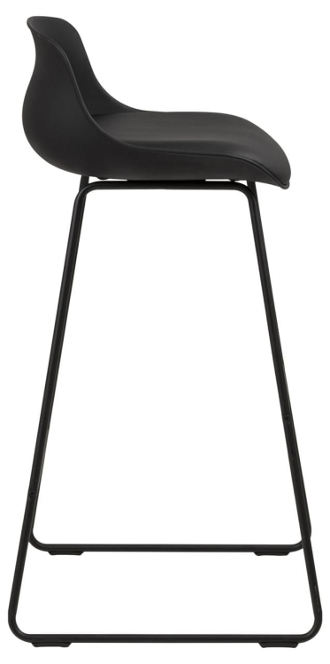 Stołki barowe na metalowych płozach Tiny Black hokery zestaw 2 sztuki