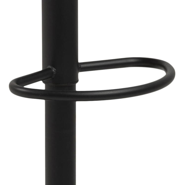 Antracytowe krzesła barowe na metalowej podstawie Comfy Barstool Anthracite hokery z oparciem