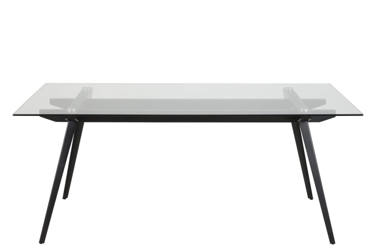Tina Dining Table nowoczesny stół do jadalni z metalową podstawą i szklanym blatem