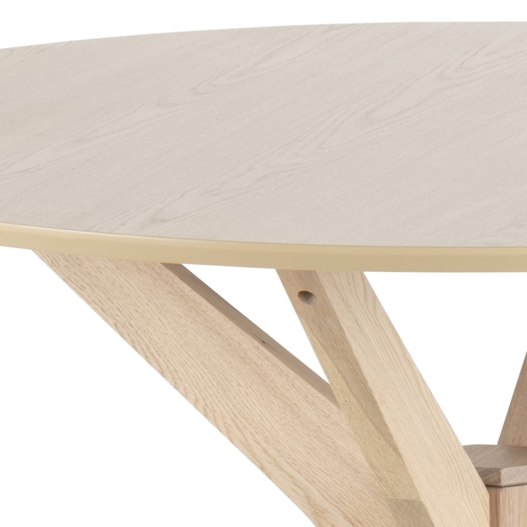 Skandynawski okrągły stół Fiord Dining Table solidny dębowy Ø 105cm