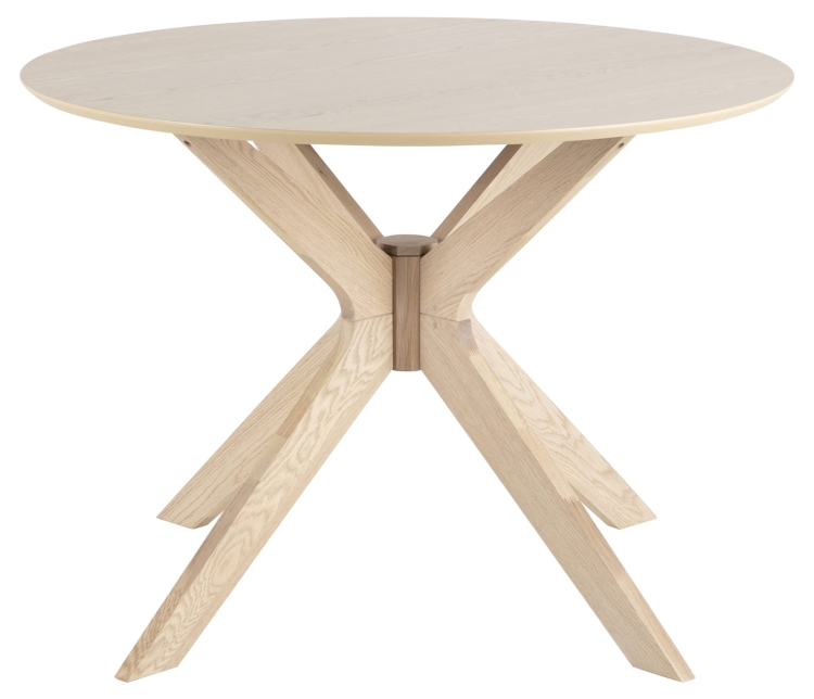 Skandynawski okrągły stół Fiord Dining Table solidny dębowy Ø 105cm