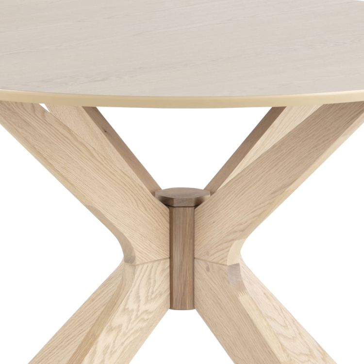 Skandynawski okrągły stół Fiord Dining Table solidny dębowy Ø 105cm