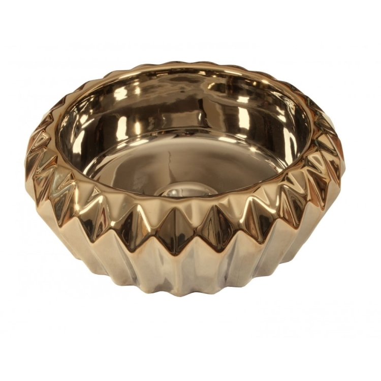 Glamour Dune Lavabo Selene Light Gold 188012 złota dekoracyjna umywalka nablatowa