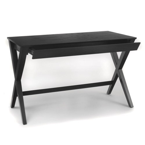 Scandi Black biurko w skandynawskim stylu z dużą pojemną szufladą 120x60 czarne