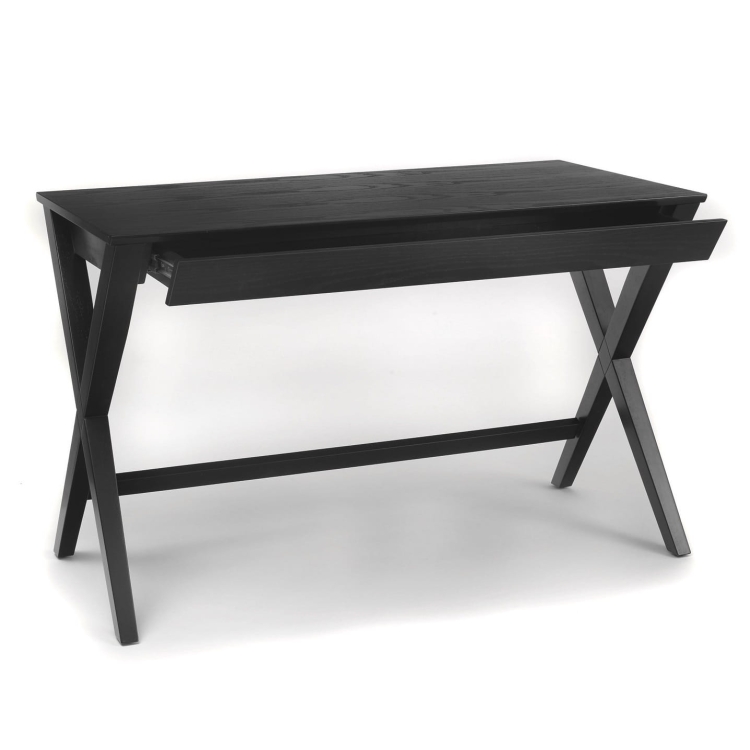 Scandi Black biurko w skandynawskim stylu z dużą pojemną szufladą 120x60 czarne